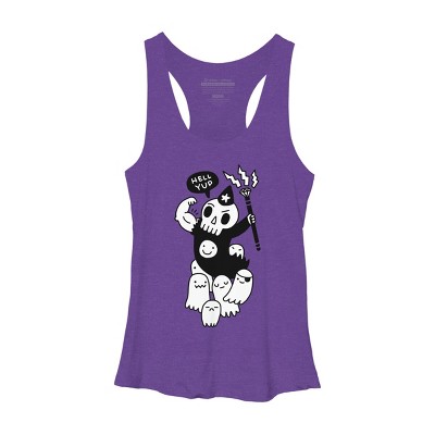 Women's Design By Humans Super Duper Necromancer By obinsun Racerback Tank Top