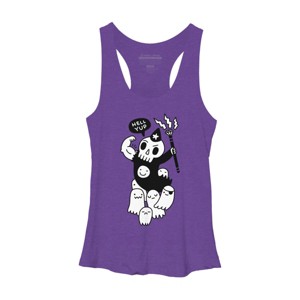 Women's Design By Humans Super Duper Necromancer By obinsun Racerback Tank Top - 1 of 3