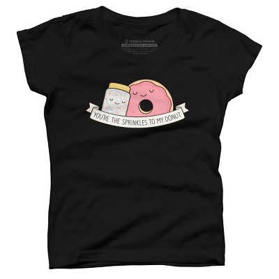 Girl's Design By Humans You're the sprinkles to my donut By kimvervuurt T-Shirt