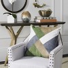 Clovis Cowhide Pillow - Beige/White/Grey/Olive Green - 20"X20" - Safavieh - 2 of 2