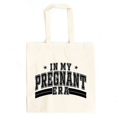 City Creek Prints In My Pregnant Era Canvas Tote Bag - 15x16 - Natural