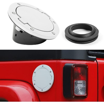 TruAIR Aluminum Gas Cap Cover Ð Fuel Door for Jeep Wrangler 2007Ð2018