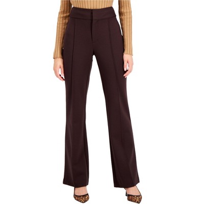 I.N.C International Concepts Womens High-Rise Curvy Bootcut Casual Trouser Pants, Brown, 0