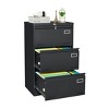 SeaCamel Black Locking Metal Lateral File Cabinet - 3 Drawer, Legal/Letter/A4/F4 Compatible for Home Office - 2 of 4