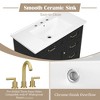 TIRAMISUBEST 36" Bathroom Vanity with Ceramic Sink, Freestanding Bathroom Vanity Cabinet with 2 Tip-out Drawers, 2 Drawers and 1 Soft Close Door - 4 of 4