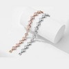 Hollywood Sensation Flower Blossom Cubic Zirconia Tennis Bracelets 7 Inches - 3 of 4