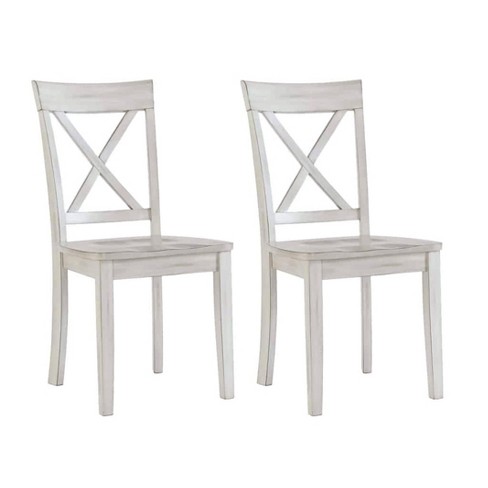 Solid wood best sale white dining chairs