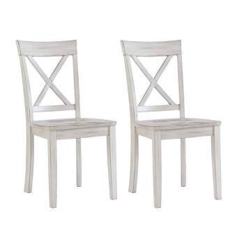 Set of 2 Jamestown Dining Chairs White - Boraam