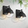 Possini Euro Design Possini Euro Sargasso 11" Black Marine Outdoor Wall Light Set of 2 - 2 of 4
