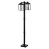 Livex Lighting Nyack 6 - Light Post Light in  Black/Brushed Nickel - 4 of 4