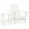 vidaXL Garden Chair White Solid fir wood Standard Ergonomic - 2 of 4