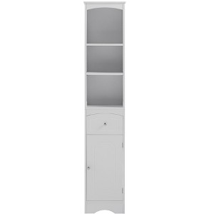 Ridstar 66.9 in. H White Bathroom Cabinet with Drawer and Adjustable Shelf - 1 of 4