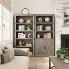 31.5" W Farmhouse Book Case with Doors, 5 Tier Book Shelf with Cabinet - 4 of 4