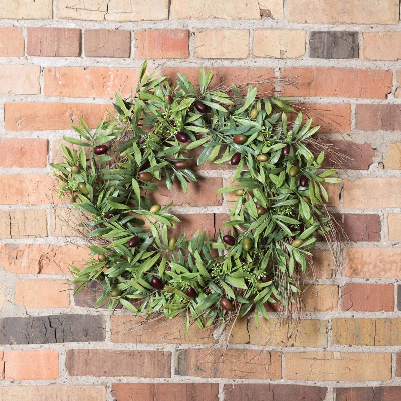Artificial Olive Leaf Wreath (24&#34;) - Vickerman, 2 of 6