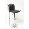 QingMoon Adjustable Hydraulic Bar Stools Set of 2, Swivel Counter Height Chairs with Faux Leather Seat and Chrome Base for Kitchen Island and Pub - 4 of 4