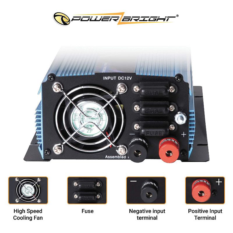 PowerBright™ 12-Volt 400-Watt-Continuous Modified Sine Wave Inverter, 3 of 5
