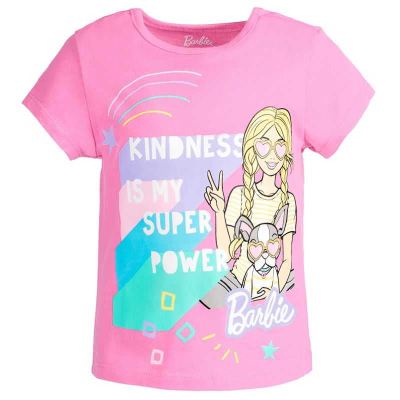 Barbie Girls 2 Pack T-Shirts Toddler to Little Kid, 5 of 8