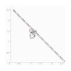 Black Bow Jewelry Sterling Silver Cherry Quartz, Puffed Heart Anklet - 2 of 4
