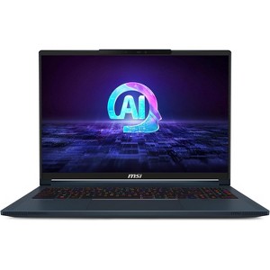 MSI Stealth 16 AI Studio 16” 240Hz QHD+ Gaming Laptop: Intel Core Ultra 9, Geforce RTX 4070, 64GB DDR5, 1TB SSD, Win 11 PRO: Star Blue A1VGG-036US - 1 of 4