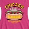 Girls' - Instant Message - Chicago Hot Dog Skyline Fit & Flair Cap Sleeve Graphic Dress - 2 of 4