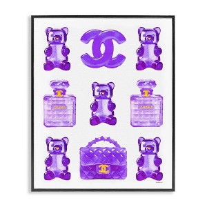 Stupell Industries Purple Glam Gummy Candy Black Framed Giclee Art - 1 of 4