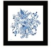 HomeRoots Floral Calligraphy Sketches Black Framed Print Wall Art - 4 of 4