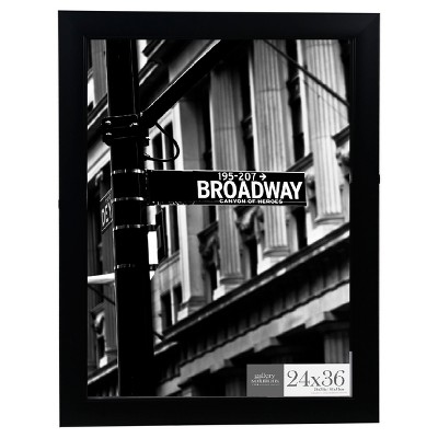 24" x 36" Flat with Inner Ridge Large Wall Frame Black - Gallery Perfect
