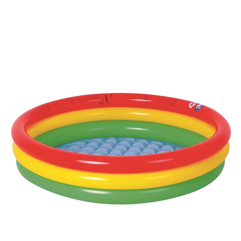 Pool Central 59" Inflatable Round Kiddie Swimming Pool - Red/Blue, 1 of 4