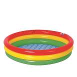 Pool Central 59" Inflatable Round Kiddie Swimming Pool - Red/Blue