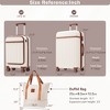 Kumasinova Hard-Shell Luggage,Set of 3,2 Expandable Suitcases with TSA Lock & Travel Bag,Front Opening Luggage with USB Ports,20"&24" - 3 of 4