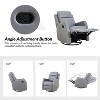 Ofelia Wooden Upholstery Wingback Swivel Recliner for Bedroom and Living Room |Artful Living Design-Grey - 4 of 4