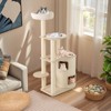 Tangkula Modern Cat Tree for Indoor Cats w/ 2-Story Condo Sisal Scratching Posts & Mat - 2 of 4