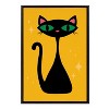Kate & Laurel All Things Decor 23"x33" Sylvie Retro Cat Framed Canvas by Carrie Cantwell Black - 2 of 4