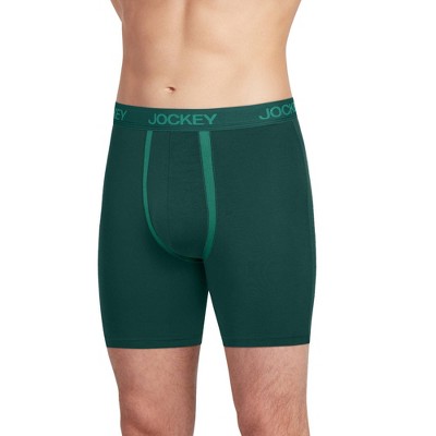 Jockey Men's Chafe Proof Pouch Ultra Soft Modal 6 Boxer Brief L Gaugin  Green : Target