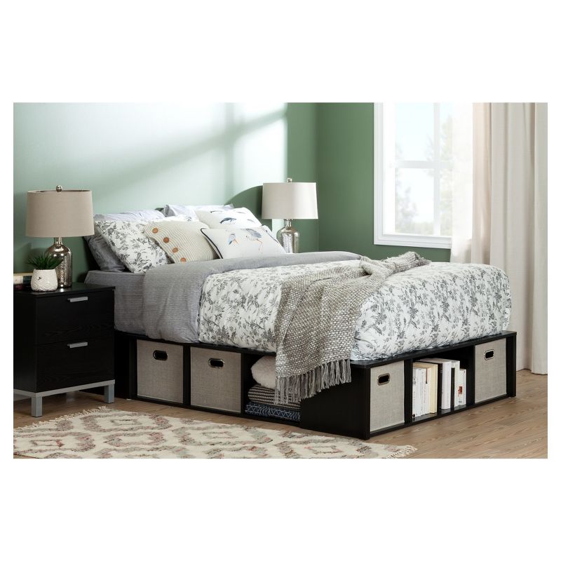 Flexible Storage Bed with Baskets Black Oak - South Shore, 4 of 9