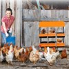 Chicken Nesting Box, 6-Hole Roll Away Egg Laying Box with Lid, Heavy-Duty Galvanized Steel Rustproof Design - Easy Egg Collection, Easy Clean - 2 of 4