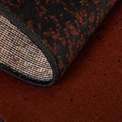 Ebony and Brown Geometric 8' x 10' Synthetic Area Rug