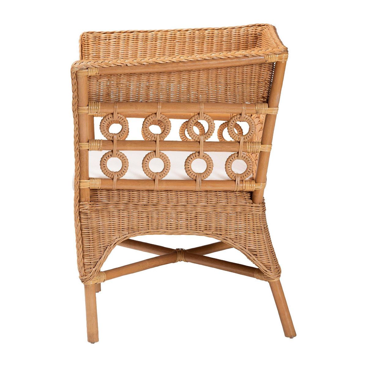 bali & pari Oxford Bohemian Rattan Arm Chair Light Honey - thumbnail 3