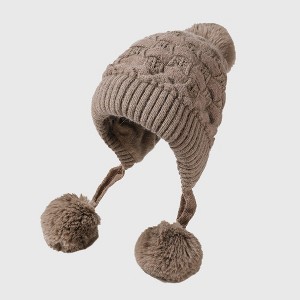 Anna-Kaci Women's Knit Trapper Hat with Pom - Poms - 1 of 4