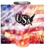 Elanze Designs USA Flag Red Fireworks 20 ounce Stainless Steel Travel Tumbler - 2 of 4