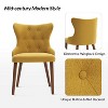 Lidia Mid-century Modern Wingback Dining Chair with Solid Wood Legs Set of 4|ARTFUL LIVING DESIGN - 3 of 4