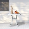 Maggift Patio End Tables, Modern Decorative Side Tables, Stylish Design for Patio, Living Room, Indoor and Outdoor Use, White, 21"*21"*21" - 4 of 4