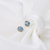 Birthstone Stud Earrings - 925 Sterling Silver with Real Crystal, Antiqued Boho Style - 4 of 4