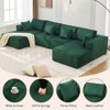 GustoWave 137" Cloud Sectional Couch, Modular Modern U-Shaped Sofa with Chaise Lounge, Corduroy Fabric, Convertible Sleeper Sofa - 3 of 4