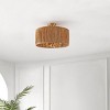 Selah 5 Light 20" Flush Mount - FLU4104 - Natural/Gold - Safavieh - 3 of 4