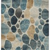 Teal Blue Beige And Ivory Geometric Washable Indoor Outdoor Area Rug - 4 of 4