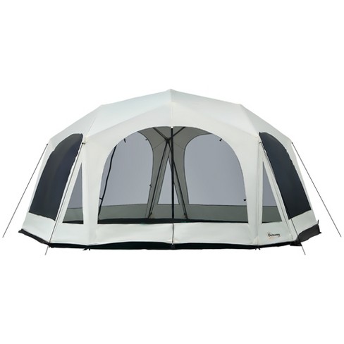 Shade tent with outlet screen