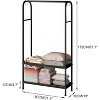 Clothes Rack with a Clothes Rail and 2 Layer Shelf, Clothes Rack for Bedroom, Wardrobe, Cloakroom, Laundry Room, 80 x 33 x 172 cm - 3 of 4