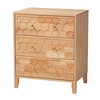 Baxton Studio Hosea Carved Honeycomb 3 Drawer Chest Natural - 2 of 4