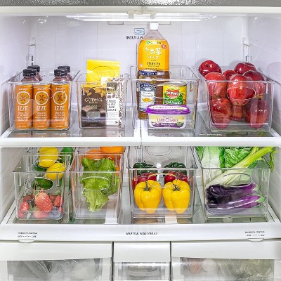 Sorbus 2 Pack Large Clear Storage Bins - for Kitchen, Fridge, Cabinet, Pantry Organization and Storage — фото 4